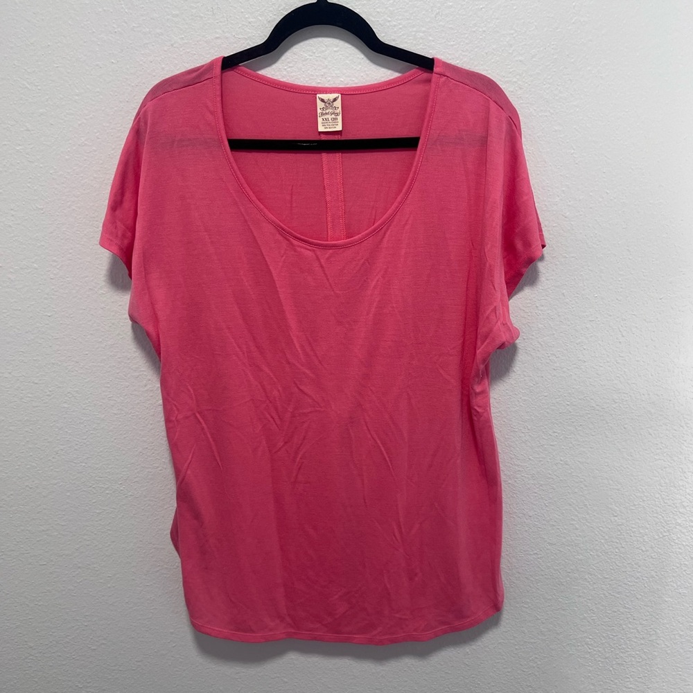 Faded Glory Plus Size Hot Pink T-Shirt Size XXLarge